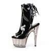 Pleaser - ADORE1018T Bottes de plateforme, Pole dance chaussures - Chaussures de pole dance - Noir/Transparent Product image
